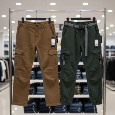 Elite Cargo Edit 100% Cotton Relaxed Cargo Pants Combo