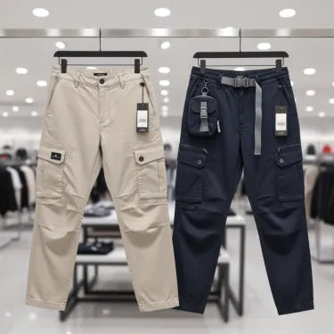 Elite Cargo Edit 100% Cotton Relaxed Cargo Pants Combo