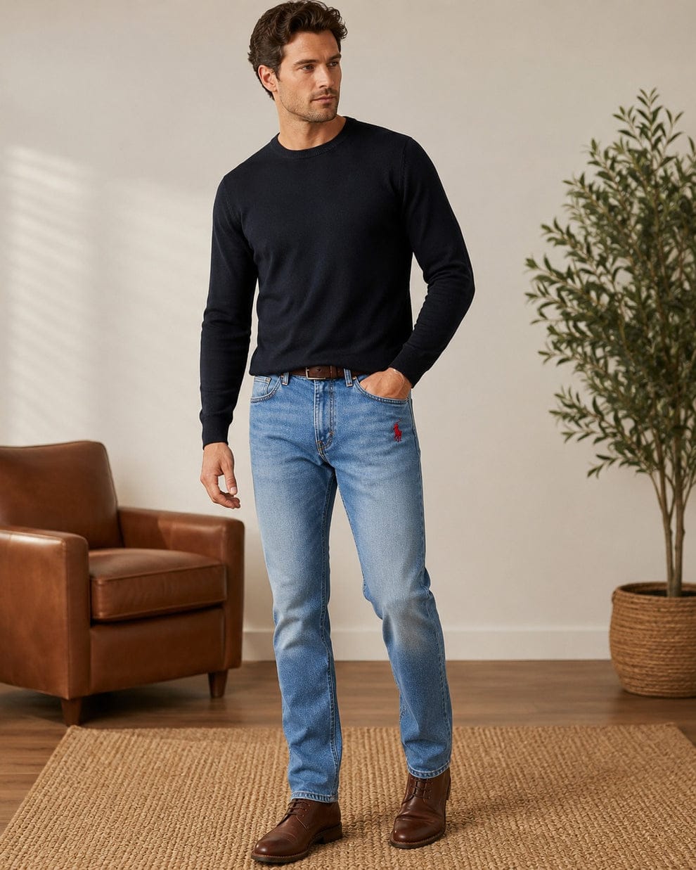Pack of 2 Premium Denim Jeans (Black & Navy Blue)