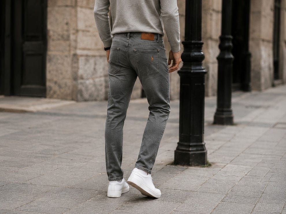 Pack of 2 Premium Denim Jeans (Grey & Navy Blue)