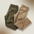 Men's Cotton Multi-Pocket Cargo Pants Combo  Olive & Khaki (Pack of 2)